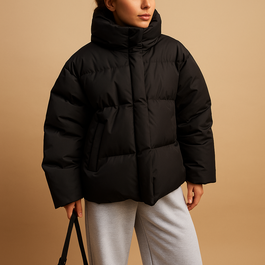 Lightweight padded hooded jacket for women | Serena