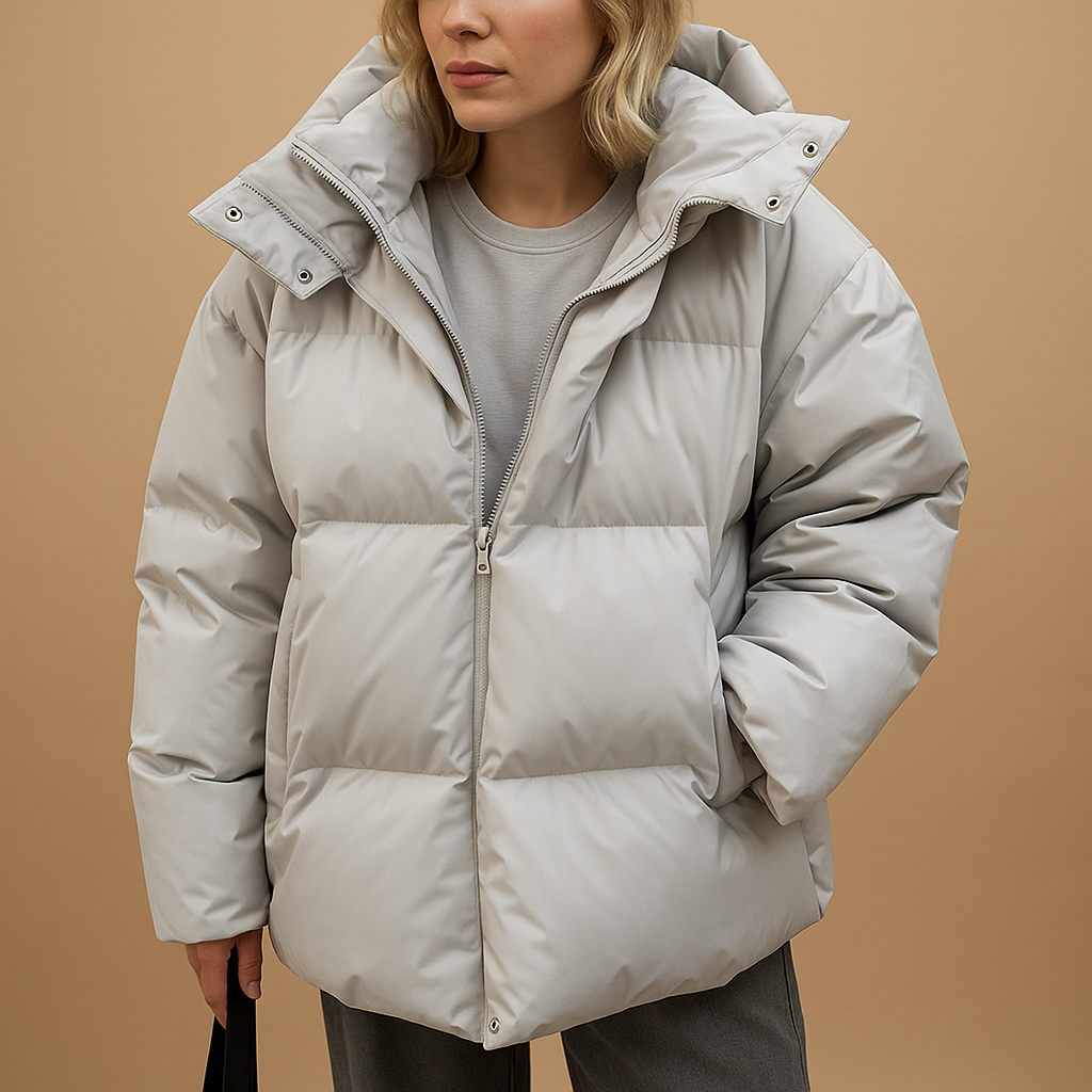 Lightweight padded hooded jacket for women | Serena