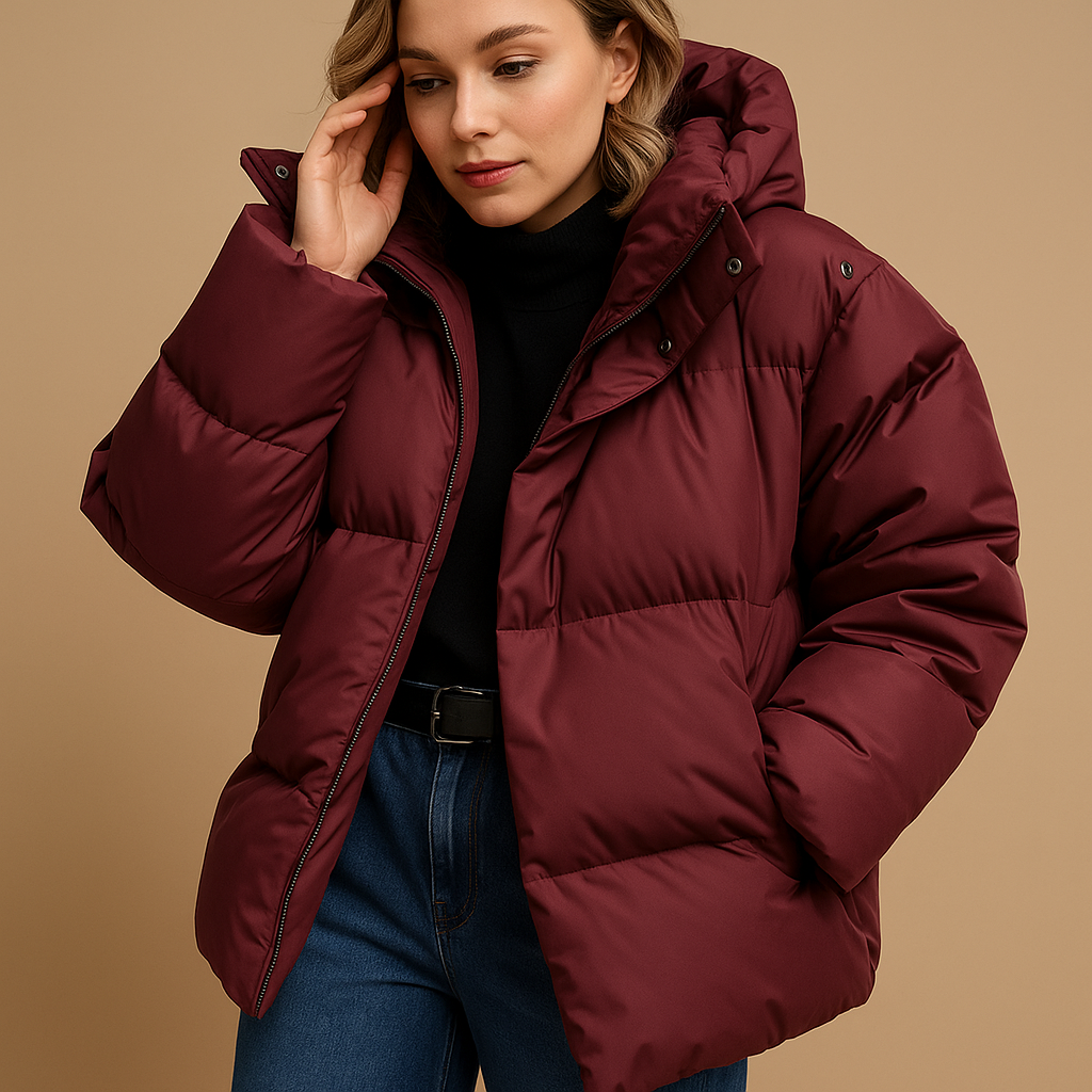 Lightweight padded hooded jacket for women | Serena