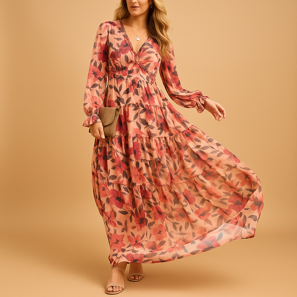 Long floral summer dress for women | Amara