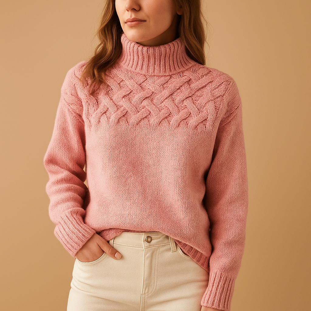 Long knitted turtleneck sweater for women | Hannah