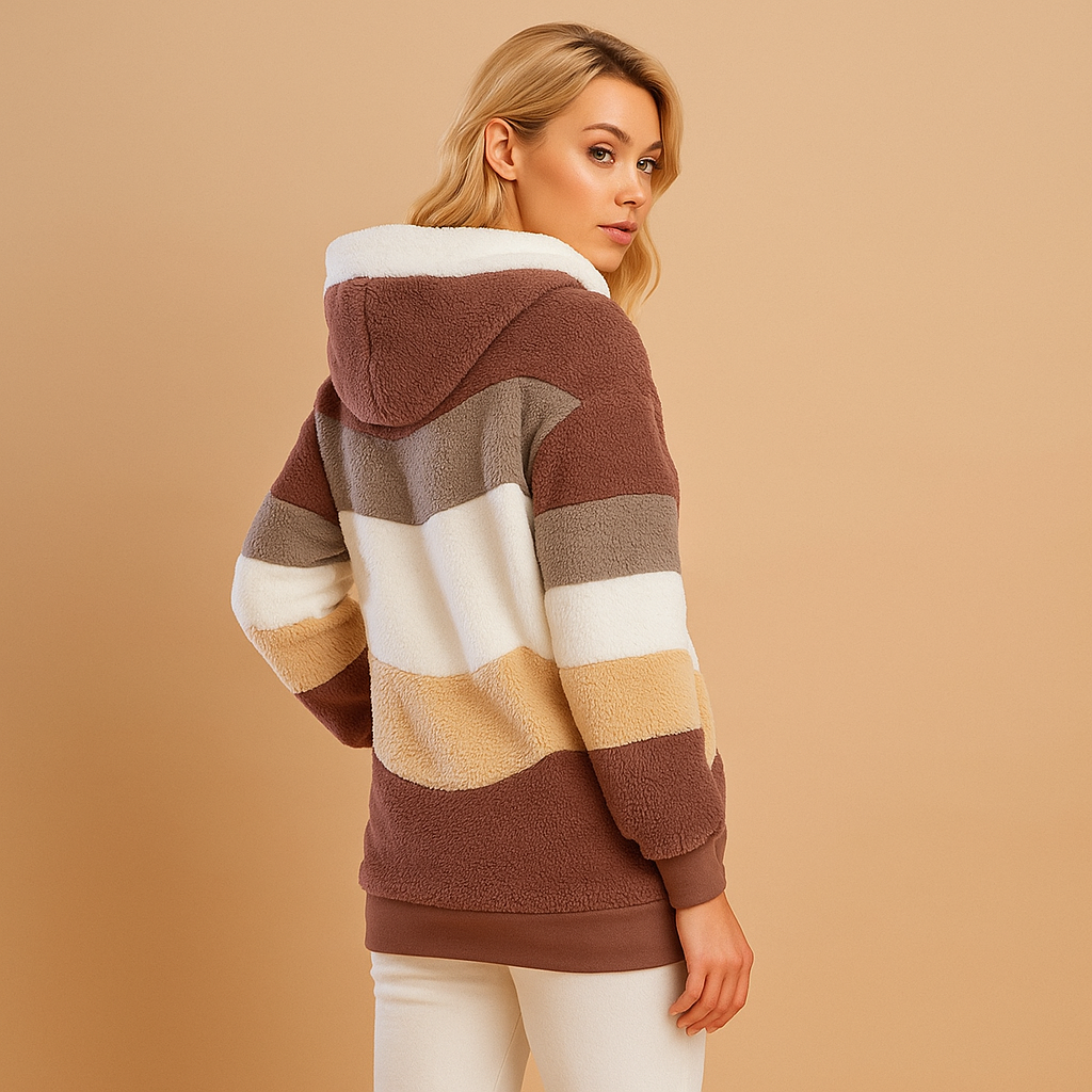 Long plush winter coat for women | Amara
