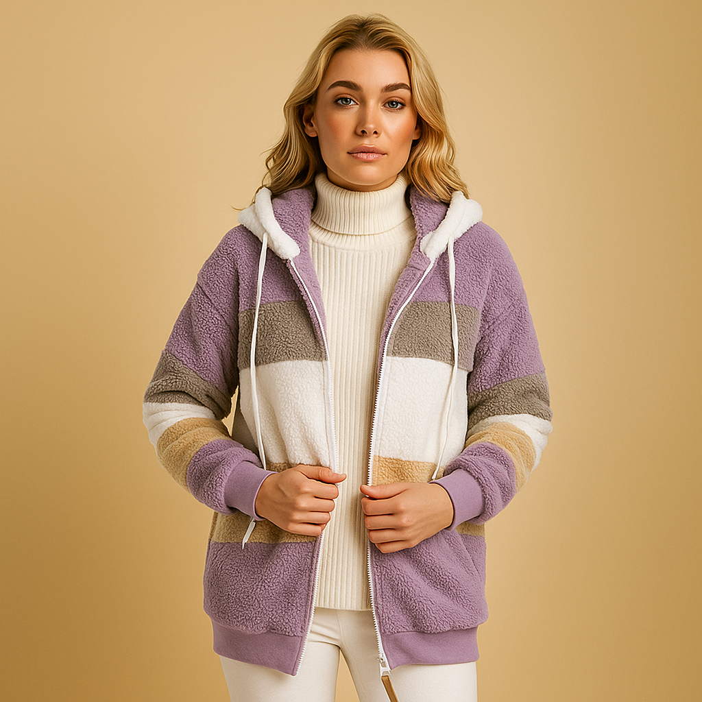 Long plush winter coat for women | Amara