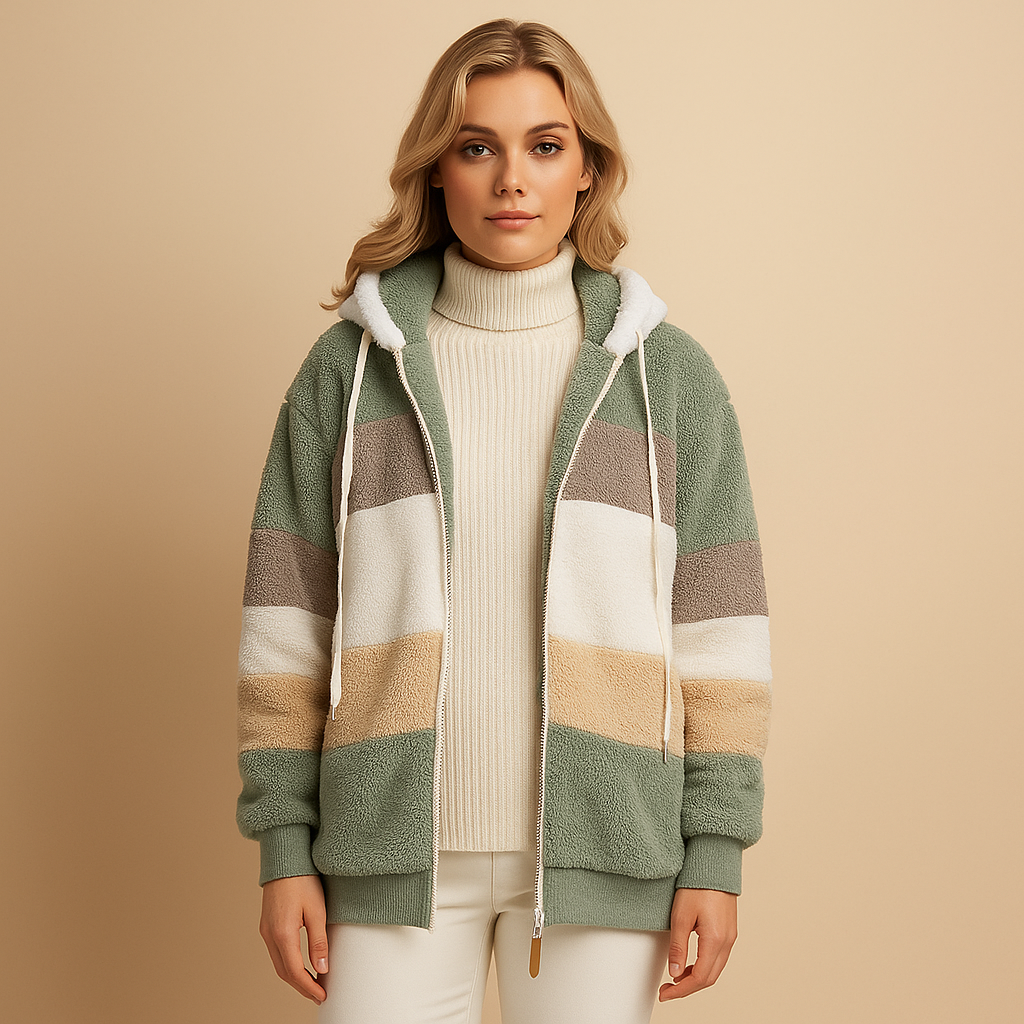 Long plush winter coat for women | Amara