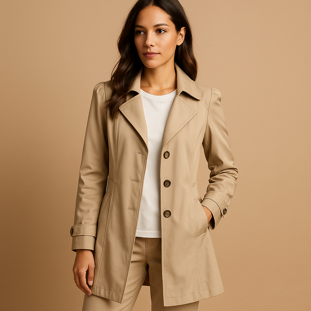 Long windproof raincoat for women | Harper
