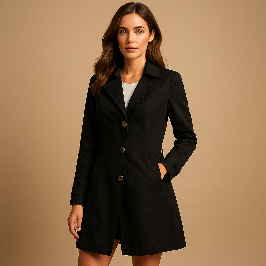 Long windproof raincoat for women | Harper