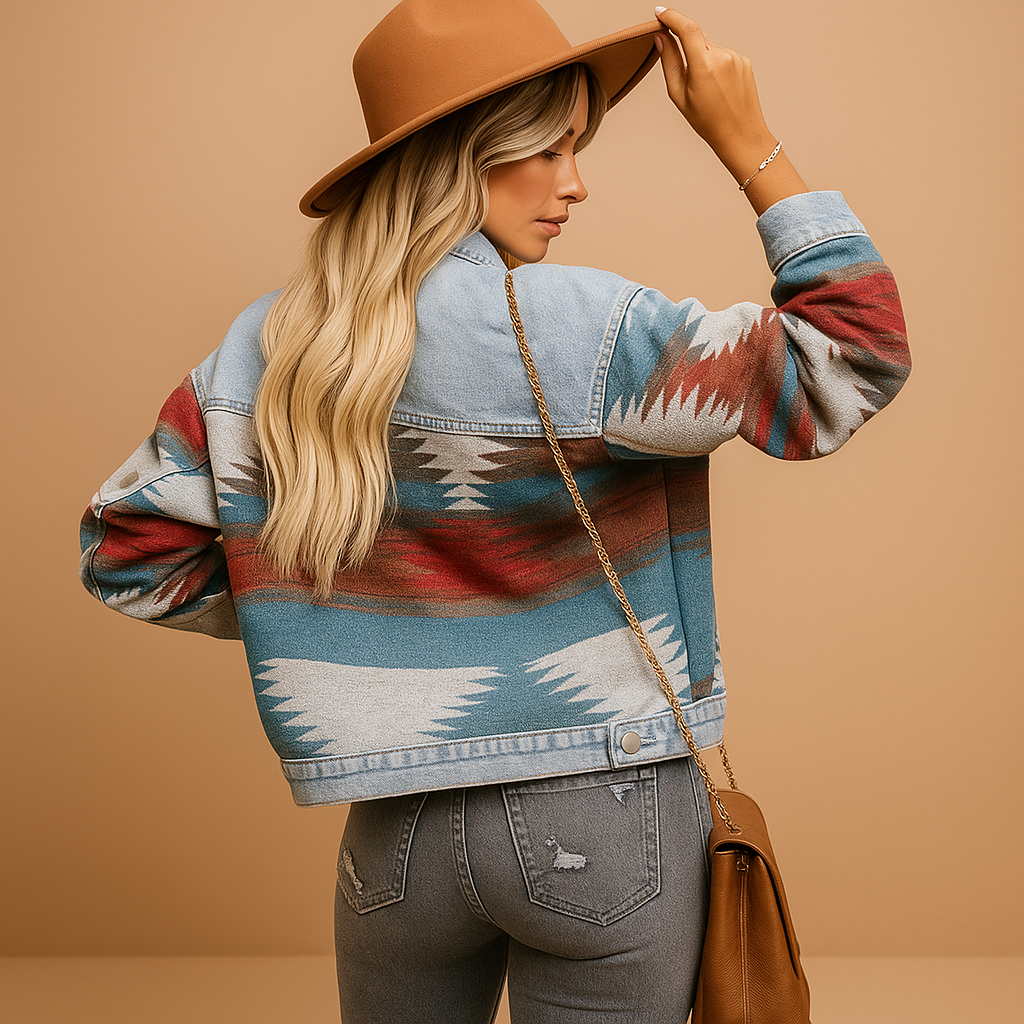 Loose cotton autumn jacket for women | Hazel