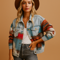 Loose cotton autumn jacket for women | Hazel