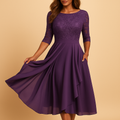 Midi dress with lace top for women | Clara