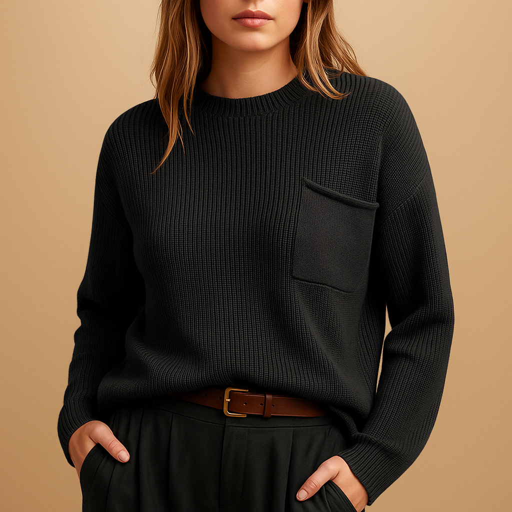 Minimalist knitted pullover for women | Hazel