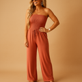 Off-shoulder summer jumpsuit for women | Clara