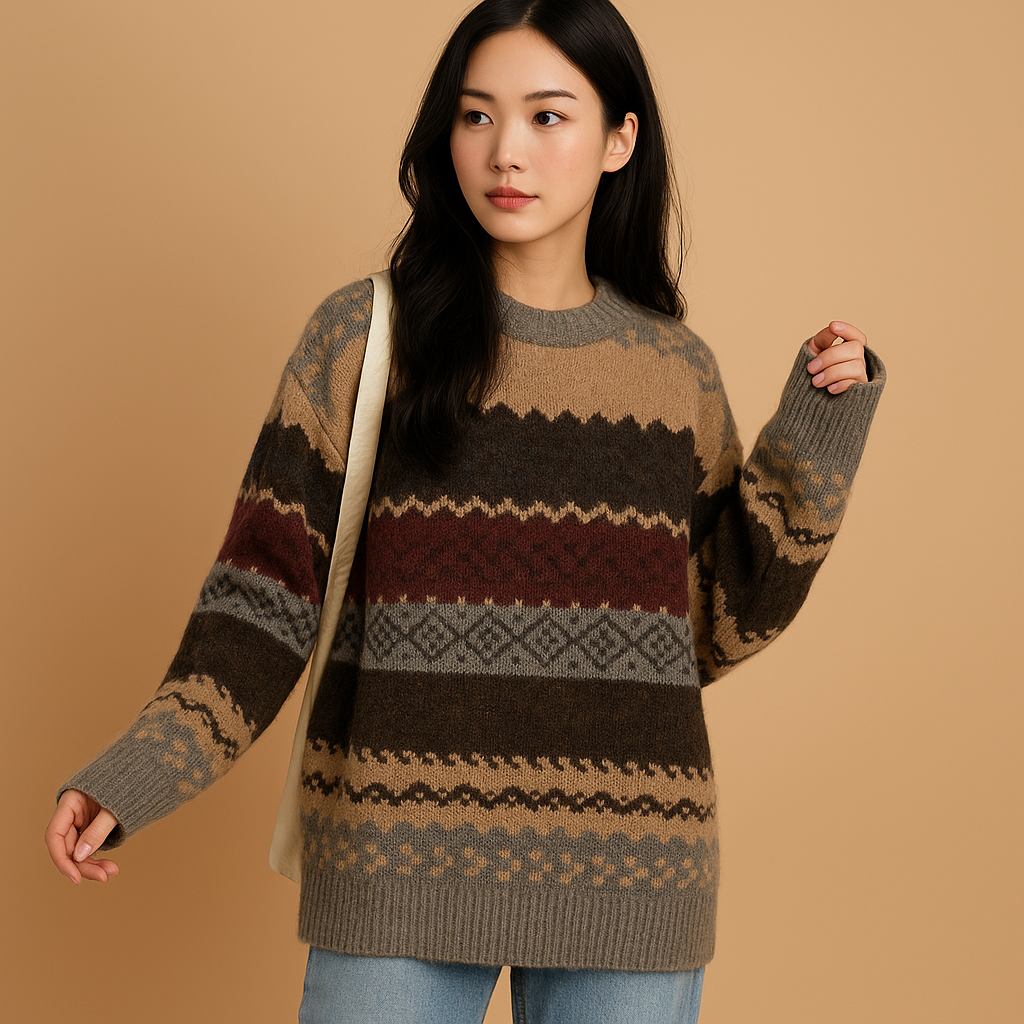 Oversized knitted sweater for women | Celeste