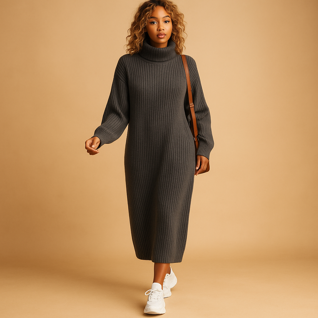 Oversized knitted sweater dress for women | Isla
