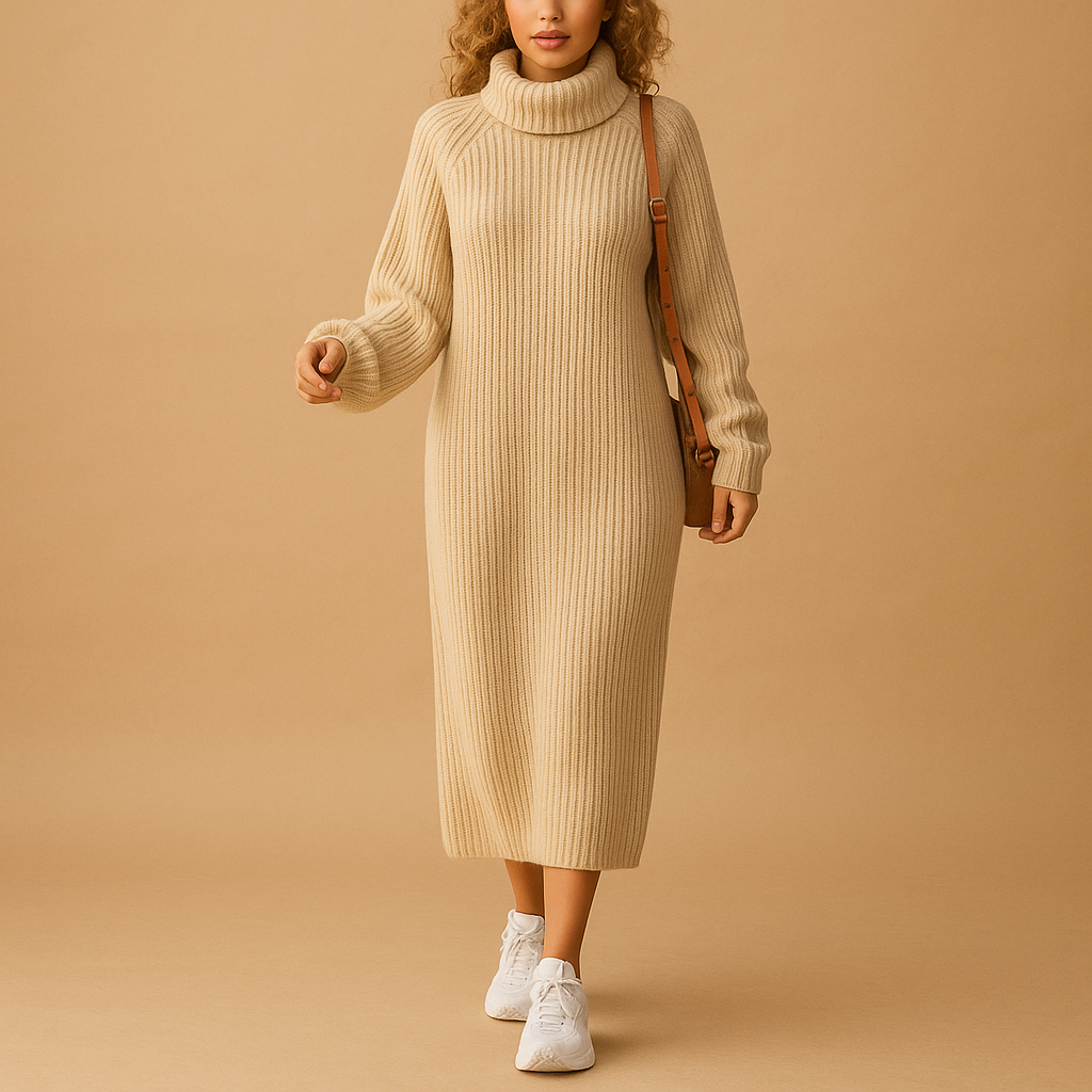 Oversized knitted sweater dress for women | Isla
