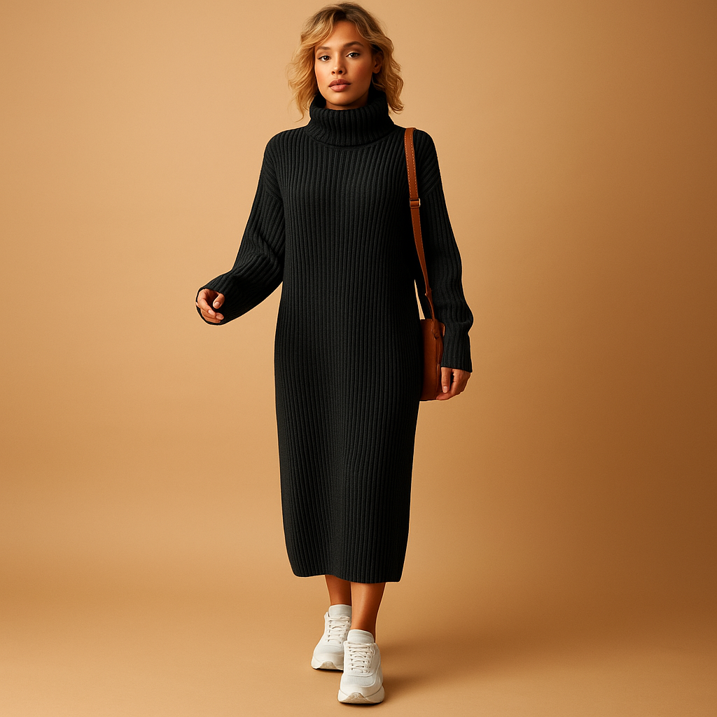 Oversized knitted sweater dress for women | Isla