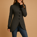 Oversized winter coat with asymmetric buttons for women | Juliette
