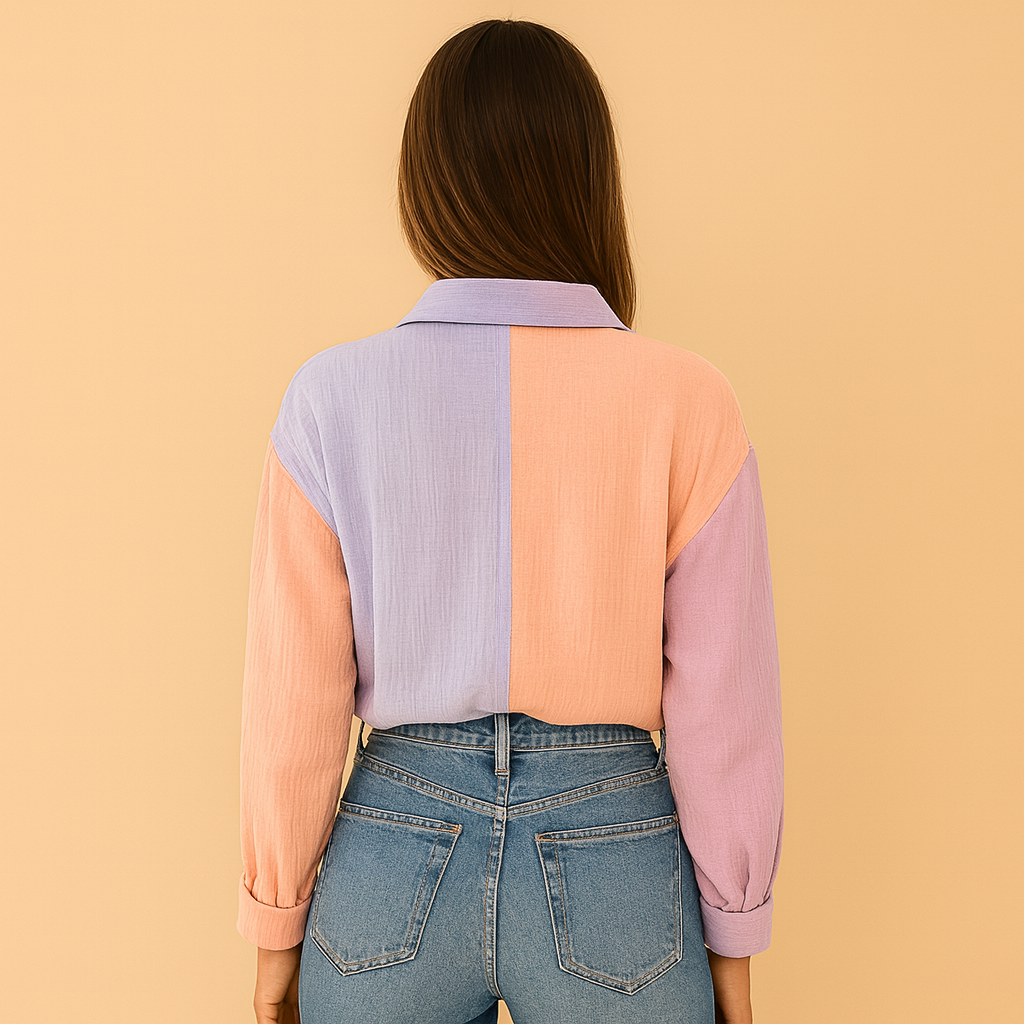 Patchwork blouse for women | Hazel