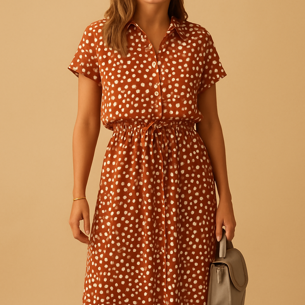 Polka dot midi dress for women | Grace