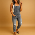 Ripped denim overall for women | Nova