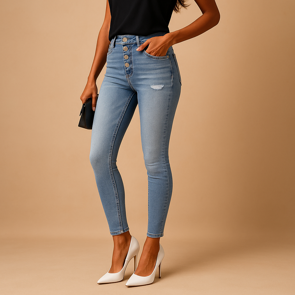 Ripped slim fit jeans for women | Ivy