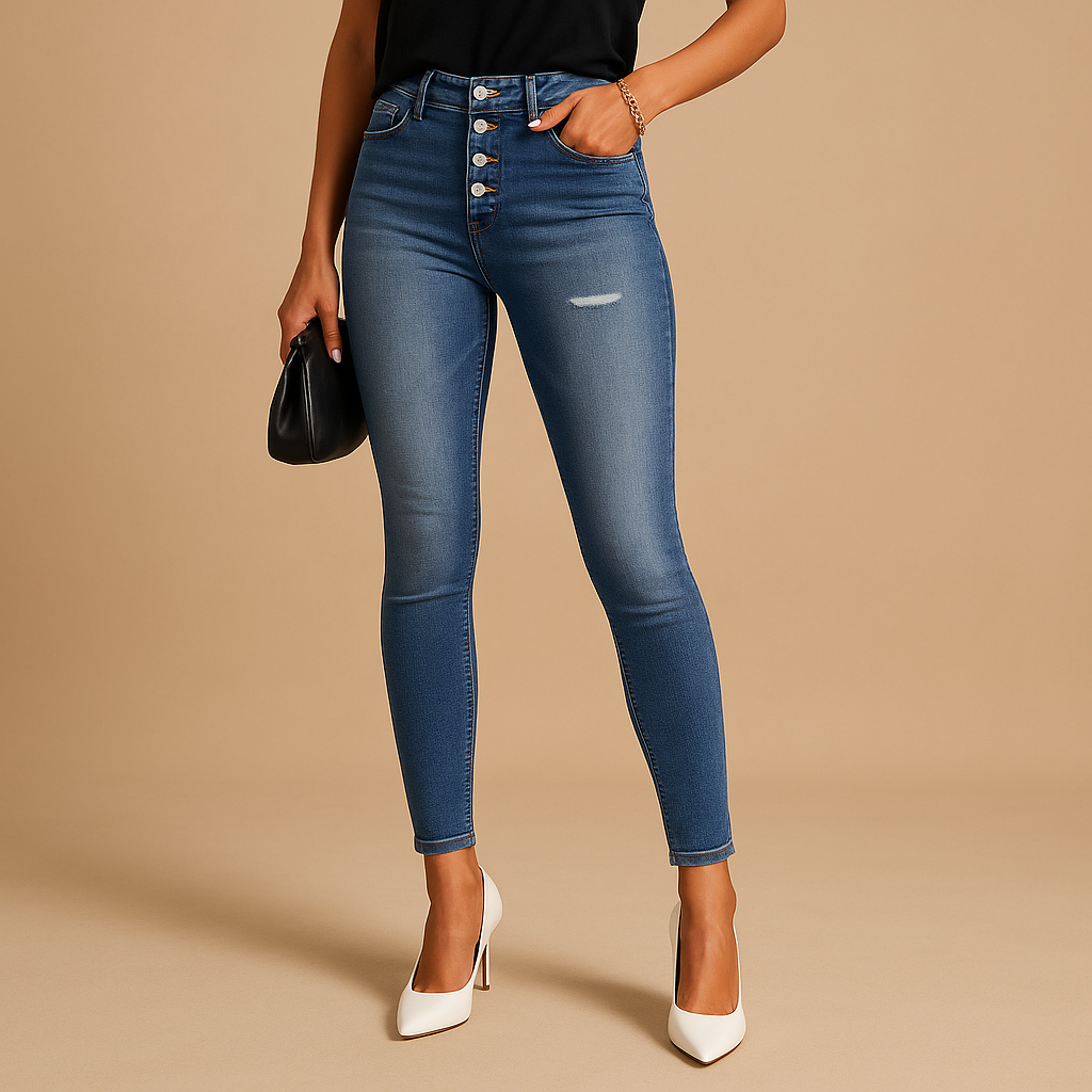 Ripped slim fit jeans for women | Ivy