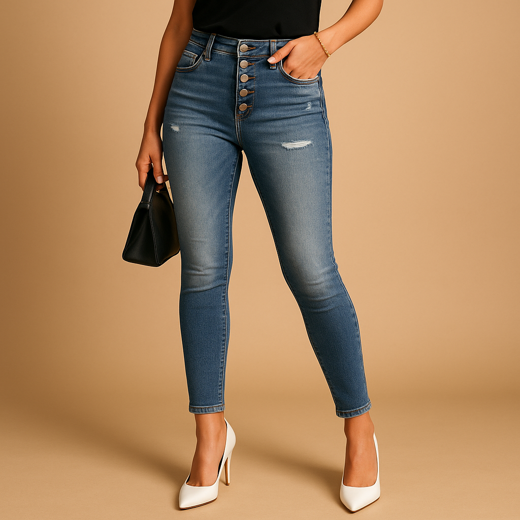 Ripped slim fit jeans for women | Ivy