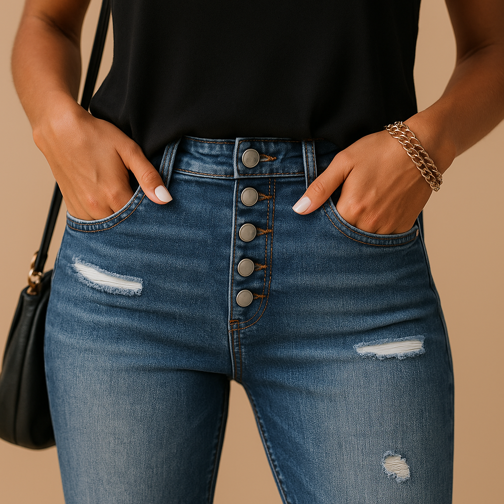 Ripped slim fit jeans for women | Ivy