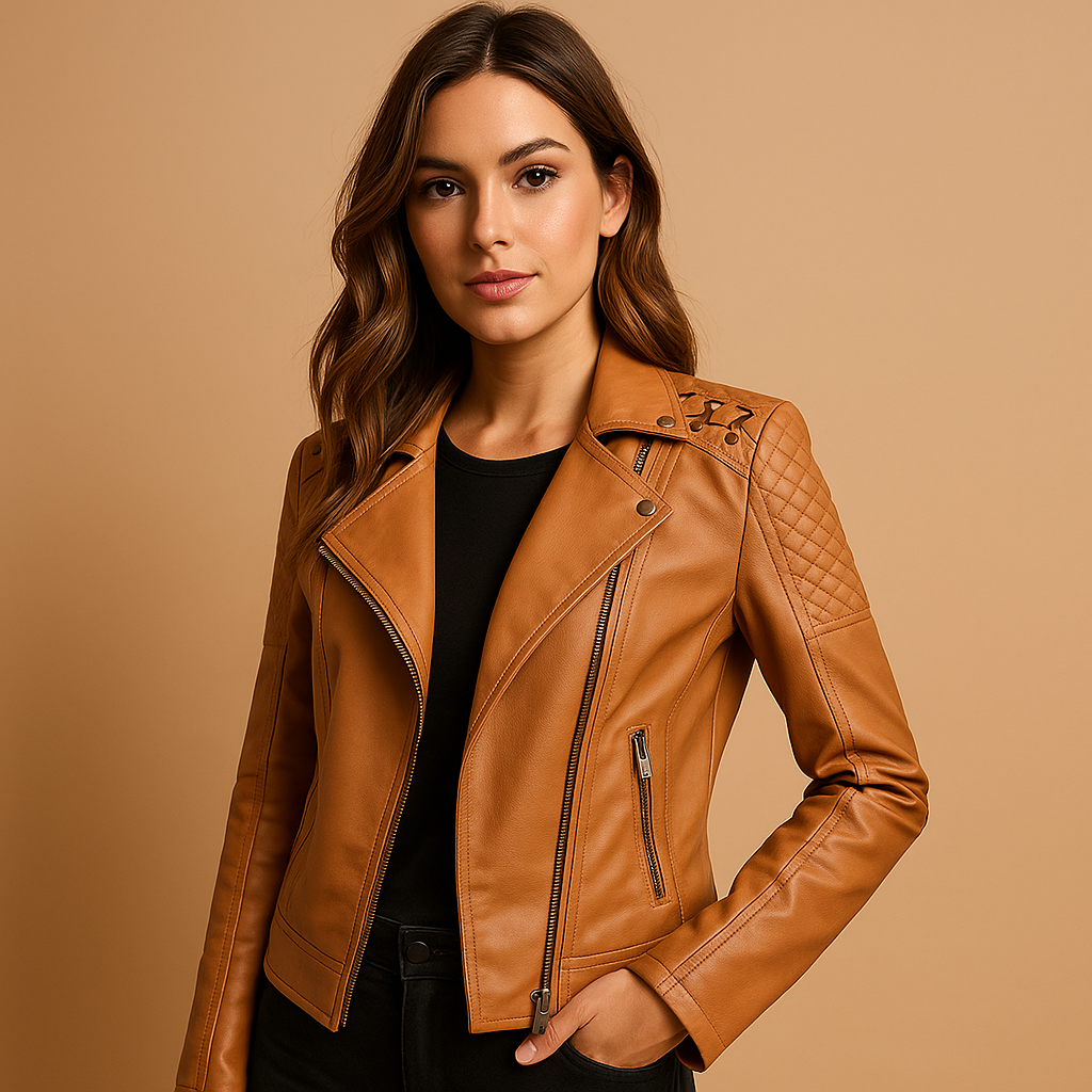Stand-collar fitted jacket for women | Maya