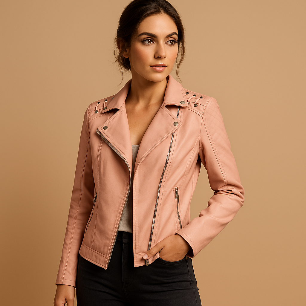 Stand-collar fitted jacket for women | Maya
