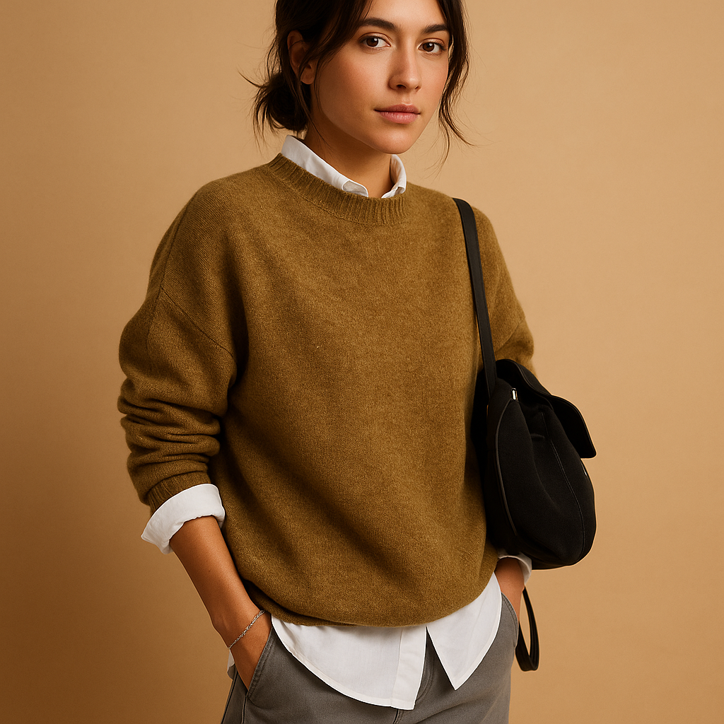 Stylish wool knit sweater for women | Clarissa