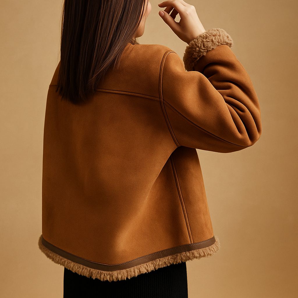 Suede fleece lined jacket for women | Florence