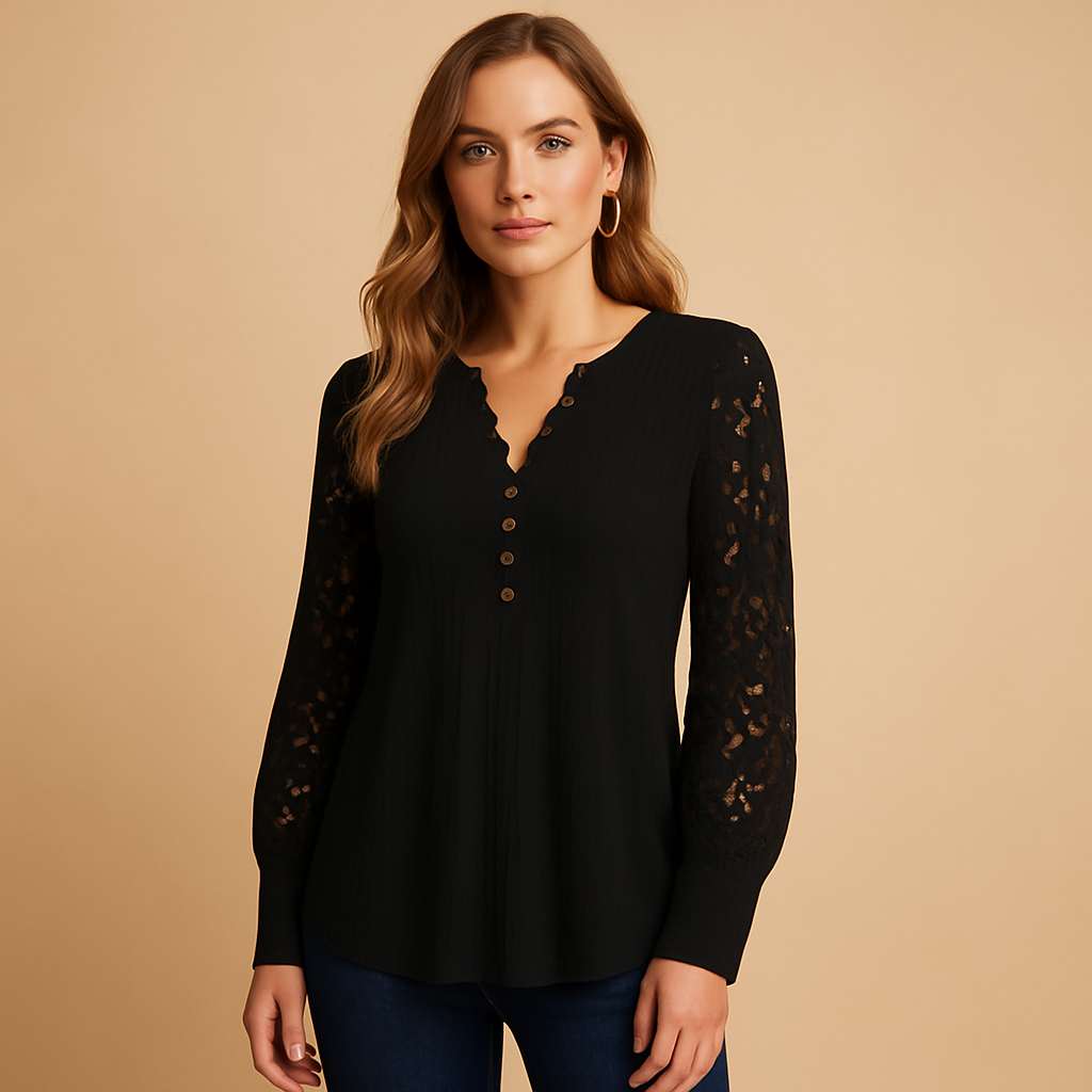 V-neck lace blouse for women | Grace