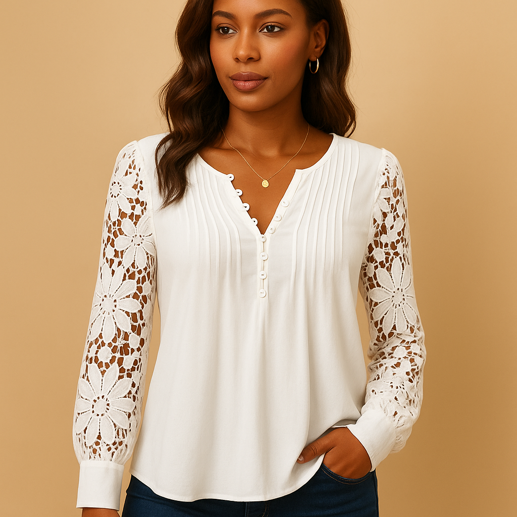 V-neck lace blouse for women | Grace