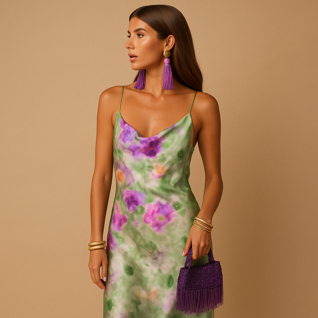 V-neck maxi dress for women | Amara
