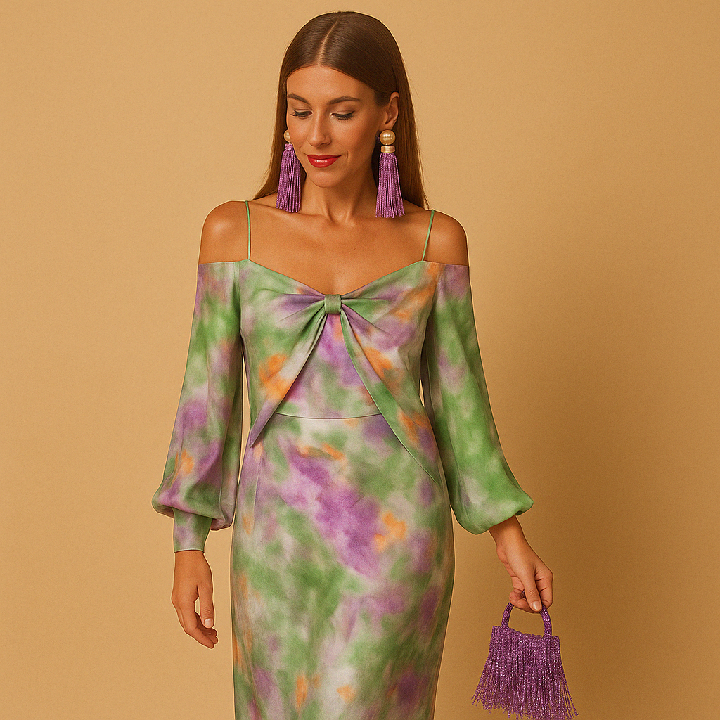 V-neck maxi dress for women | Amara
