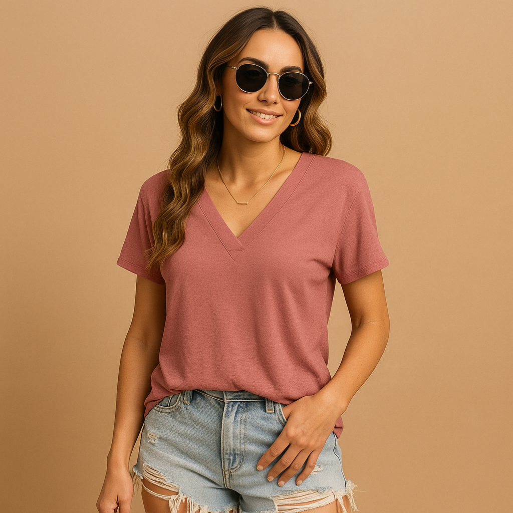 V-neck puff sleeve blouse for women | Harper